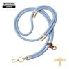 Cordão Original para Celular Longo 8mm Mosquetão de Montanhismo Transversal Ajustável Outdoor Elegante Dourado Escalada Corda Trançada
