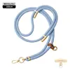Cordón de alta gama original para teléfono móvil de 8 MM resistente para colgar en el cuello ajustable para exteriores anti-pérdida cuerda trenzada para muñeca dorada