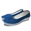 Marca de uma palavra sapatos de enfermeira femininos salto plataforma branco 2023 novos sapatos de beleza Sapatos brancos sapatos de pano estilo Pequim antigo sapatos femininos baixos