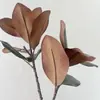 Planta Verde Artificial Nórdica Folha de Magnólia Filme Sensação Folha Falsa Área de Verdejamento de Hotel ao Ar Livre Material de Flor para Paisagismo