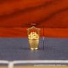 Superfície brilhante sólida pequena simulação de lingote de ouro ornamentos de lingote de ouro cornucópia jarra de arroz desktop presente criativo artesanato em metal