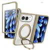 Aplicável para Película de Capa de Celular Apple Duo com Suporte Giratório Integrado Capa Anti-queda Dobrável para iPhone Duo