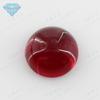 Huagang Gem Round Flat Base Plain Big Red Glass Naked Stone Curved Synthetic Gem Watch Imitação de Diamante Atacado