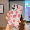 Funda de Teléfono de Fresa para Mujer para Apple 13, Funda Transparente de Dos Tonos, Funda Suave Anticaídas para iPhone 17, Funda Protectora para 14 Pro Max
