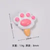 Juguete de Helado de Pata de Gato Suave y Lindo Accesorios Hechos a Mano DIY Pegamento de Crema Resina Piezas Pequeñas Materiales Venta al por Mayor