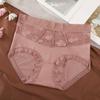 Nueva ropa interior de encaje de cintura media-alta que levanta la cadera, pantalones moldeadores de abdomen, bragas de algodón para mujer con entrepierna sin costuras, transpirables y agradables para la piel.