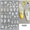 Pegatinas de uñas nuevas transfronterizas al por mayor ins verano flores de margarita caparazón de tortuga hojas verdes resistentes finas adhesivas pegatinas de uñas
