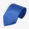 Corbata de Grupo de Satén de 8 cm Corbata para Hombre de Color Sólido Azul Corbata para Boda Negocios Padrino de Boda Monocromática Corbata Negra