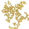 Cuentas Redondas de Oro Arena Antigua Cuentas Sueltas Cuentas Pequeñas de Oro Escarchado Pulsera Pulsera Collar Cuentas Espaciadoras Joyería DIY Hecha a Mano con Cuentas