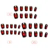 Vermelho Sangue de Pombo Escuro Olho de Gato Textura de Alto Padrão Estilo Menina Estilo Irmã Mais Velha Manicure Estilo Curto 30-t Unhas Usáveis