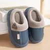 Nuevas pantuflas de algodón para otoño e invierno para niños y niñas, de suela gruesa, antideslizantes, cálidas, forradas de felpa para uso en interiores.