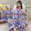 Kimono Nuevo Estilo al por Mayor Labubu Conjunto de Tres Piezas Pijamas Populares para Mujer Verano Comercio Exterior Transfronterizo Sudeste Asiático Ropa de Casa