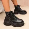 Botines de talla grande transfronterizos para mujer, nueva colección otoño/invierno 2026, cómodos, con correas finas y suelas gruesas
