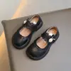 Zapatos de Niña Zapatos Infantiles Zapatos de Cuero para Niños Zapatos de Princesa 2024 Nuevo Otoño Zapatos Individuales para Bebé Mary Jane Negros de Suela Blanda