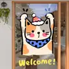 Adhesivos lindos de gatitos para puertas de vidrio, calcomanías creativas de bienvenida, hoja completa para decoración de tiendas de mascotas, refugios de gatos y tiendas de ropa