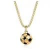 Collar Colgante de Fútbol Deportivo para Copa del Mundo 2026 de Venta Caliente Transfronteriza para Hombres y Mujeres Joyería Trendy Hip-Hop de Acero Inoxidable al por Mayor