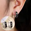 Pendientes de Moda Estilo Europeo Lujo Ligero con Circonita Incrustada en Forma de Corazón Venta Caliente Temperamento de Gama Alta Moda Súper Brillantes Corazón de Melocotón Pendientes Versátiles