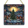 Amazon Transfronteiriça Novo Acrílico Natal Diamante Pintura Decorativa Pintura a Óleo Pendurar na Janela Pendurar na Porta Fabricante Direto