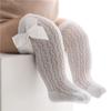Calcetines Largos de Malla con Lazo de Princesa para Bebés Niñas, Algodón Peinado, Hasta la Rodilla, para Niños Pequeños y Niños Pequeños
