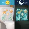 Feifan Mg-Ym012 Exportación Dibujos Animados Lindo Pequeño Dinosaurio Baño Decoración del Hogar Pegatina para Inodoro Pegatina Luminosa Venta al por Mayor