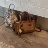 Bolsa Pequena para Mulheres, Nova Bolsa Quadrada Pequena de Camurça de Alto Padrão com Retalhos Retro, Bolsa Transversal Versátil com Textura Fashion