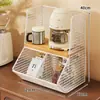 Estante de almacenamiento de escritorio para sala de estar, mueble lateral de comedor, mesa de café, organizador de tazas de café, estante de almacenamiento de juguetes y bocadillos para el hogar