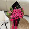 Material de Flor de Mesa Cone de Sorvete Sacola de Flor Material de Embalagem de Flor Plástico Cartão Rígido 180g Papel de Embalagem para Flores Frescas
