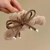 Pinza para el pelo con lazo de malla para mujer, Pinza de alta gama 2026 estilo nuevo para cabello grueso, Pinza de tiburón para la parte posterior de la cabeza, Accesorio para el pelo de verano