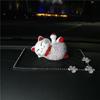 Accesorios para coche con incrustaciones de diamantes energía solar para coche gato de la suerte adornos creativos para coche decoración de coche decoración de coche consola central