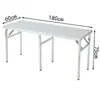 Mesa Plegable de Acero Inoxidable Engrosado Mesa de Comedor Rectangular para el Hogar Banco de Trabajo Comercial Mesa para Puesto de Mercado Nocturno para Barbacoa al Aire Libre