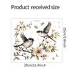 Divertido-JD011 acuarela rama de flor pájaro ventana de vidrio embellecimiento del hogar decoración electrostática uv pegatinas de ventana al por mayor