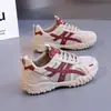 2901 Verão Primavera Malha de Seda Gelada Interna Aumento de Altura Sapatos Estilo Papai Japonês Tendência Feminina Respirável Casual Sola Grossa Sapatos de Treinamento Alemães