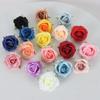 Cabeza de rosa de simulación pequeña de París para coche de boda DIY, joyería para pastel, decoración de pared de rosas, flores, flores artificiales al por mayor