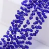 Cuentas Sueltas de Cristal Accesorios para Joyería DIY Cuentas de Vidrio Tallado Forma de Gota de Agua Accesorios para Ropa Color Plateado Agujero Horizontal 5*8mm Gota de Agua