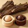 Venta al por mayor de fábrica Difusor de Aroma de Bola Redonda Madera Madera de Haya Nogal Negro Palo de Rosa Difusor de Aceite Esencial para Escritorio del Hogar Madera Maciza Fragancia