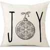 Juego de Fundas de Almohada Transfronterizas para Navidad Europea y Americana, Funda para Cojín de Sofá de Sala de Estar, Funda para Almohada de Cintura con Reno Papá Noel Árbol, Suministro de Fábrica