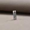 Pulsera Yiluya de plata S925 con cuentas tubulares rectas de trigo vintage, material de cuerda trenzada hecha a mano para pulsera DIY, accesorios al por mayor