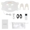 Dispositivo de Mascarilla Facial de Luz Roja y Azul, Mascarilla Grande de Luz Led, Dispositivo de Belleza Facial, Instrumento de Mascarilla de Silicona Led Portátil para Uso en Casa
