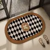 Gabinete de baño estilo americano, felpudo absorbente de puerta de tierra de diatomeas, tapete de piso antideslizante de secado rápido, tapete para entrada de inodoro, alfombra