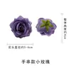 Flores de rosa mini simuladas cabezas DIY rosa de seda flor artificial material para pasador de pelo adorno pequeño para fotografía del hogar