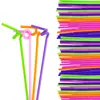 Popote para Jugo, Forma de Codo, Plástico, Largo y Curvo, Grado Alimenticio, Resistente a Altas Temperaturas, Especialmente Diseñado para Exportación, Específicamente para Refresco