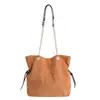 Estilo Coreano Mate para Viajes Casual Gran Capacidad Relajado Retro Gamuza Cadena para Mujer Bolso Tote Hombro Axila