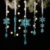 5 Piezas Suministros de Decoración Navideña Colgante Acrílico Transparente Copo de Nieve Simulado Colgante Barra de Hielo Adorno Borde de Hielo Árbol de Navidad