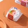 Caixa de embalagem para donuts duas peças de rolo de bolo de pista única embalagem transparente para assar confeitaria