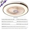 Ventilador de Techo Silencioso Moderno Luz Colgante Transfronterizo Uso Doméstico 2026 Nuevo Ventilador Eléctrico Inteligente con Graffiti para Dormitorio