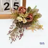 Buquê de Flores Artificiais Rosa Kit de Materiais DIY Caixa de Flores com Flores Rosa Névoa de Outono Flores Amarradas à Mão Flores para Decoração de Salão de Casamento