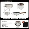 BUERK equipo para camping y picnic al aire libre, juego completo de utensilios de cocina para camping, juego de utensilios de cocina 304 para camping familiar al aire libre