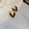Pendientes geométricos redondos retro estilo Hong Kong con aguja de plata, elegantes, ligeros, de lujo, personalizados, de alta gama para mujer.
