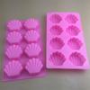 Molde de silicone 8 conchas molde para vela aromática artesanal modelagem de concha pote para pudim gelatina ferramentas de panificação de bolo