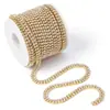 Cadena de Garra de Perla Cifrada Color AB de 2 mm a 6 mm Cadena de Garra con Strass Base Dorada y Plateada Taladro de Garra Cadena Pegatina para Teléfono Móvil DIY Venta al por Mayor